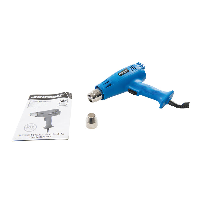 1500W Electric Heat Gun 500°C Paint Stripping Plastic Shaping Lightweight Loops