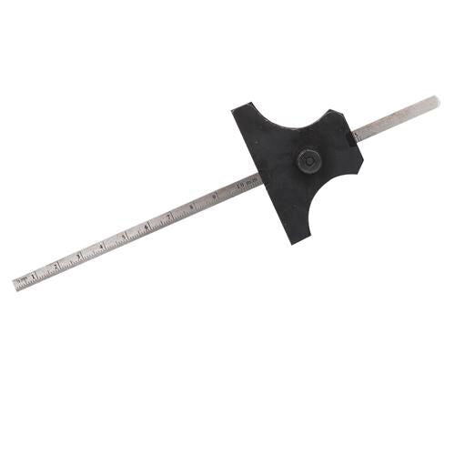 150mm Depth Gauge Steel Ruler Metric & Imperial Measurement Tool Steel Rule Loops