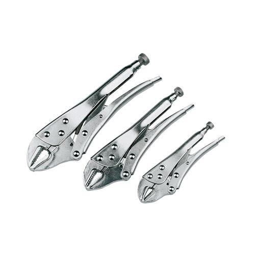 3 Piece 130mm 170mm 210mm Self Locking Pliers Set Quick Release Handle Loops