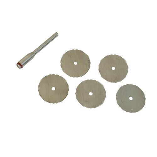 6 Piece Steel Cutting Disc Kit 22mm discs & 3.1mm Mandrel Set Rotary Drill Loops