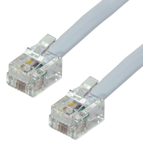 15m RJ11 Male to Plug Cable Router Modem Lead Broadband Filter Phone ADSL Fax Loops