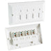 3x Quad CAT5e Data Wall Outlet Face Plate 4 Port RJ45 Ethernet Network Socket Loops