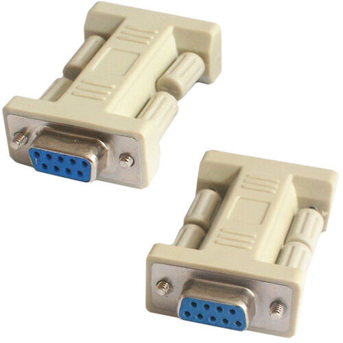 RS232 9 Way Female to Socket Coupler Straight Adapter Gender Changer DB9 Serial Loops