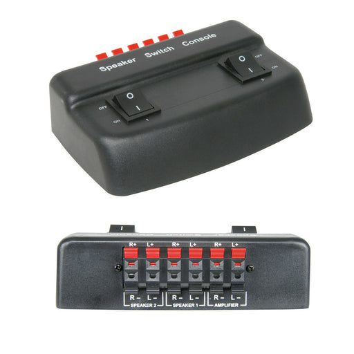 2 Port Zone Stereo Speaker Selector Splitter Switch 100w Audio Distribution Box