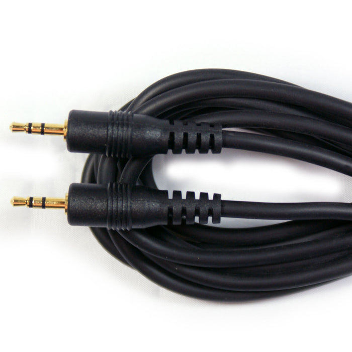 5m 2.5mm Mini Jack Male to Plug Cable Stereo TRS Audio Headset Wire Lead Gold Loops