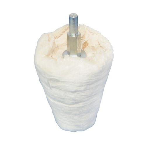 50mm Goblet Polishing Buffing Taper Mop Use With Drill 6mm Dia Arbor Loops