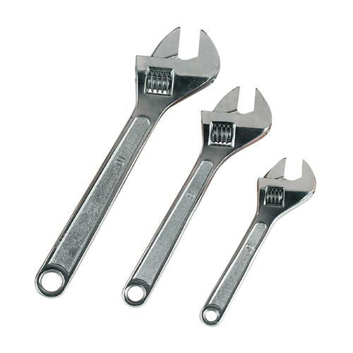 3 Piece 150mm 200mm 250mm Adjustable Spanner Wrench Set 22mm 25mm 32mm Jaws Loops