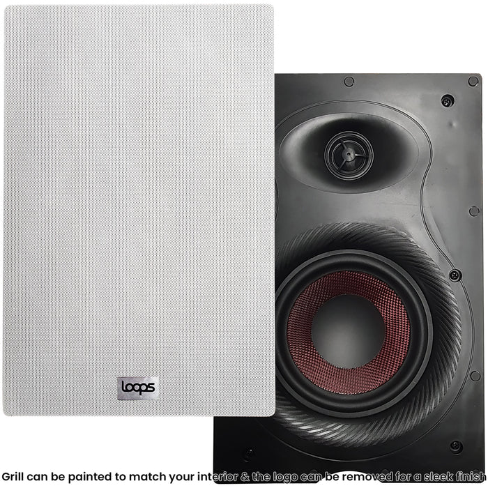 100W WiFi & Bluetooth Wall Mounted Amplifier & 4x 140W Slim In Wall Speaker Kit