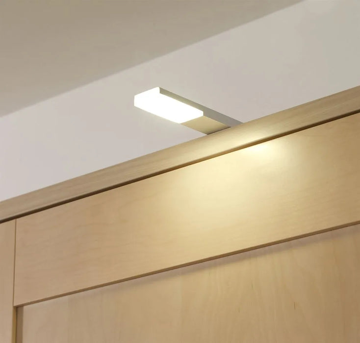 1x ALUMINIUM Slim Rectangle Under or Over Cabinet Kitchen Light & Driver Kit - Natural White LED