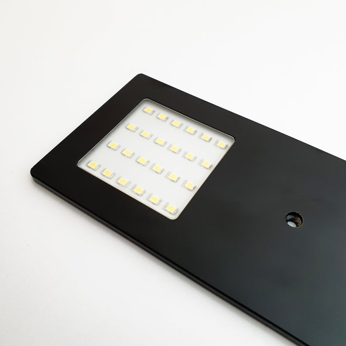 4x MATT BLACK Ultra-Slim Rectangle Under Cabinet Kitchen Light & Driver Kit - Natural White LED