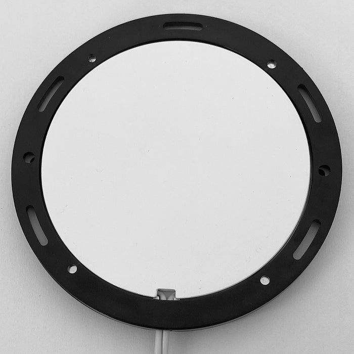 4x MATT BLACK Ultra-Slim Round Under Cabinet Kitchen Light & Driver Kit - Warm White Diffused LED