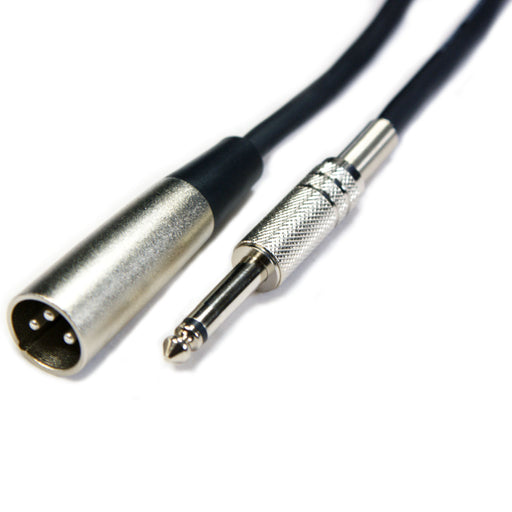 3m 6.35mm ¼" Mono Jack Plug to XLR Male Cable 3 Pin Audio Microphone Amp Lead Loops