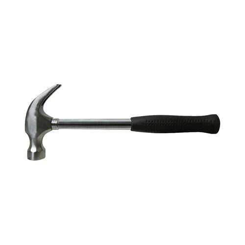 16oz Tubular Shaft Claw Hammer Heavy Duty Rubber Handle Building Nails Breaking Loops