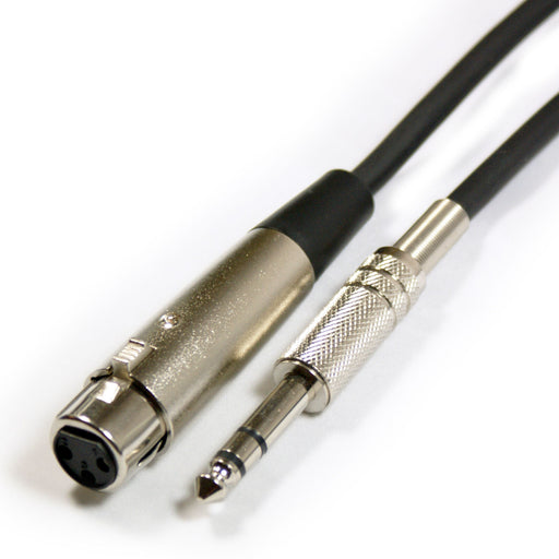 3m 6.35mm ¼" Stereo Jack Plug to XLR Female Cable 3 Pin Audio Microphone Lead Loops