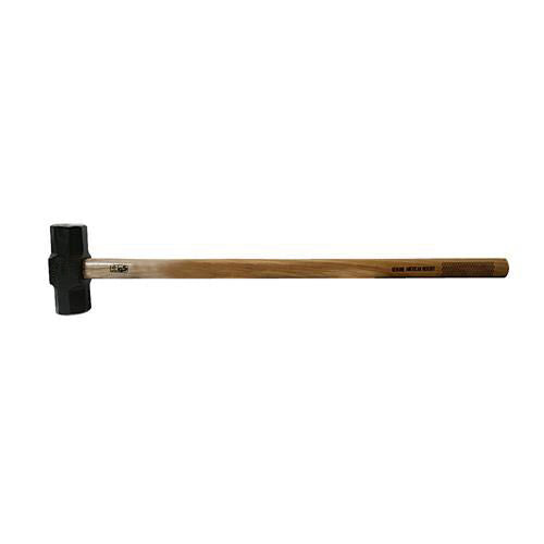 10lb Hickory Sledge Hammer Forged Steel Head Hickory Zig Zag Grip Shaft Loops