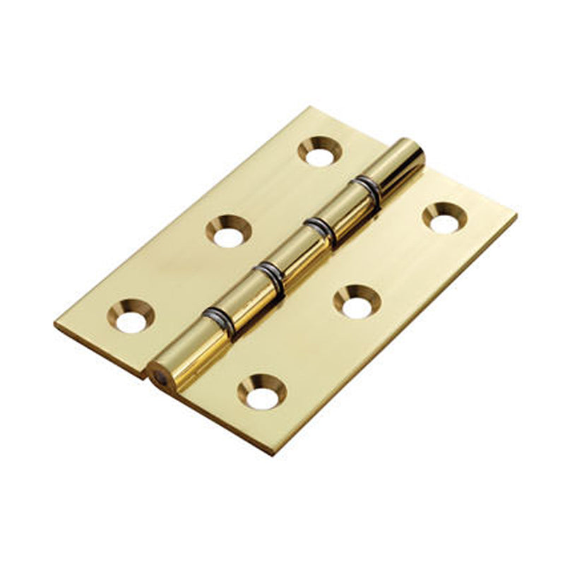 PAIR - 76 x 50 x 2.5mm Brass Washered Butt Hinge For Internal Doors - Select a Finish - LoopsDirect