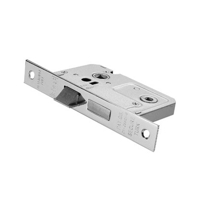 76mm Locking Bathroom Door Sashlock Latch - Square Forend - Select A Finish