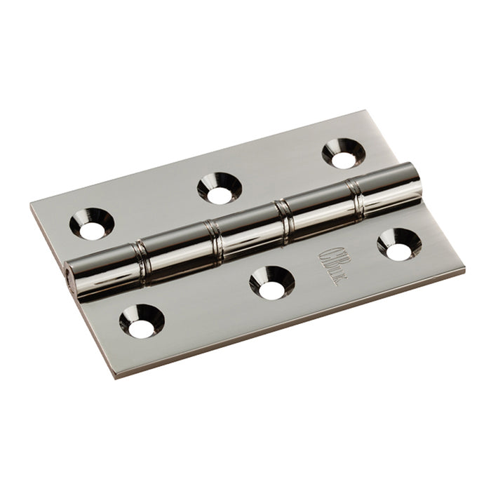 PAIR - 76 x 50 x 2.5mm Brass Washered Butt Hinge For Internal Doors - Select a Finish