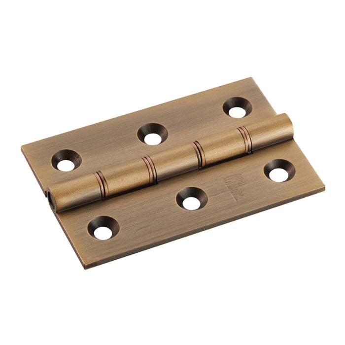 PAIR - 76 x 50 x 2.5mm Brass Washered Butt Hinge For Internal Doors - Select a Finish - LoopsDirect