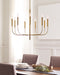 9 Bulb Chandelier Hanging Pendant LIght Burnished Brass LED E14 60W Bulb Loops