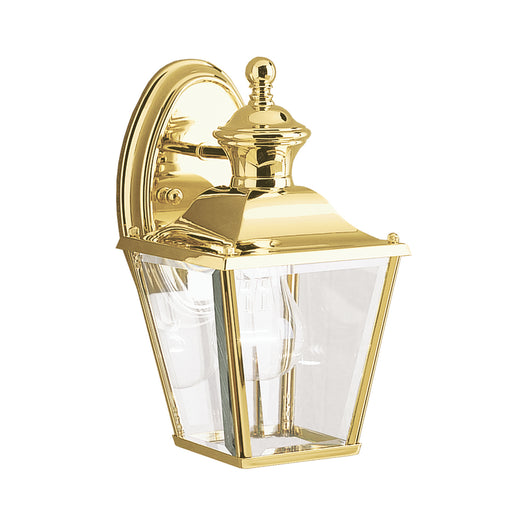 Outdoor IP44 Wall Light Highly Polished Brass LED E27 60W d01619 Loops