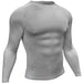 XS - GREY Adult Long Sleeve Baselayer Compression Shirt Unisex Training Gym Top
