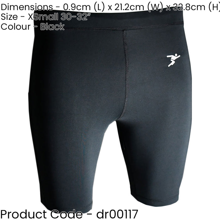 XS - BLACK Adult Sports Baselayer Compression Shorts Bottoms - Unisex Training