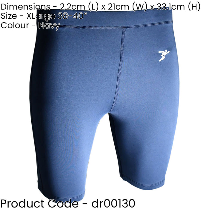 XL - NAVY Adult Sports Baselayer Compression Shorts Bottoms - Unisex Training