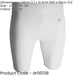 L - WHITE Adult Sports Baselayer Compression Shorts Bottoms - Unisex Training