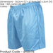 M/L - SKY BLUE Junior Sports Micro Stripe Training Shorts Bottoms - Gym Football
