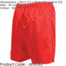 XS - RED Junior Sports Micro Stripe Training Shorts Bottoms - Unisex Football