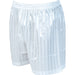 L - WHITE Adult Sports Continental Stripe Training Shorts Bottoms - Football
