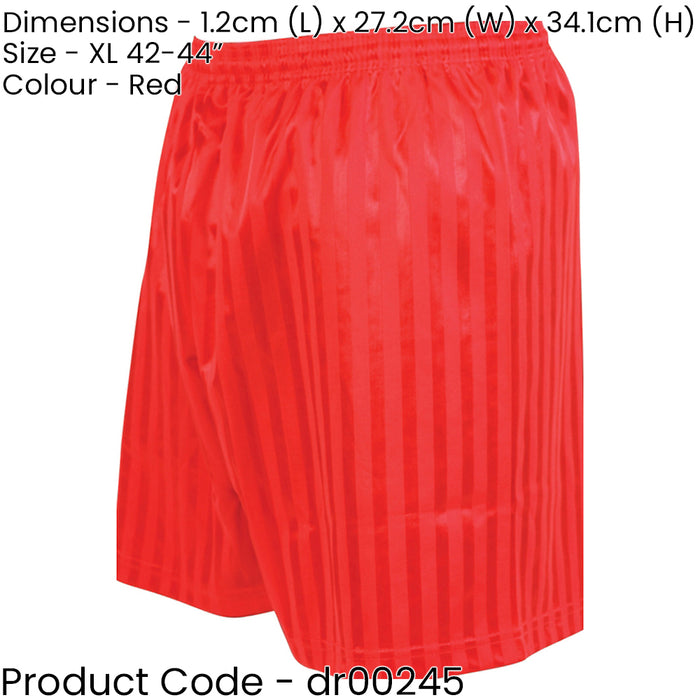 XL - RED Adult Sports Continental Stripe Training Shorts Bottoms - Football