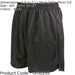 M/L - BLACK Junior Soft Touch Elasticated Training Shorts Bottoms - Football Gym