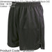 M - BLACK Adult Soft Touch Elasticated Training Shorts Bottoms - Football Gym