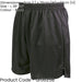 L - BLACK Adult Soft Touch Elasticated Training Shorts Bottoms - Football Gym