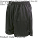 XL - BLACK Adult Soft Touch Elasticated Training Shorts Bottoms - Football Gym
