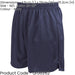 M/L - NAVY Junior Soft Touch Elasticated Training Shorts Bottoms - Football Gym