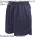 S - NAVY Adult Soft Touch Elasticated Training Shorts Bottoms - Football Gym