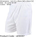 XS - WHITE Junior Soft Touch Elasticated Training Shorts Bottoms - Football Gym