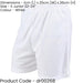 S - WHITE Junior Soft Touch Elasticated Training Shorts Bottoms - Football Gym
