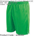M/L - GREEN Junior Soft Touch Elasticated Training Shorts Bottoms - Football Gym