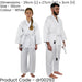 White Junior Karate Gi Suit - 110cm 4-5 Years - Wrap Around Full Set & Belt