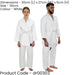 White Junior Judo Gi Suit - 110cm 4-5 Years - Wrap Around Full Set & Belt