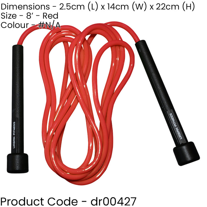 8 Feet Speed Rope - Workout Jump Skipping Rope - Cardio Boxing Home Gym Exercise