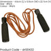 2.7m Leather Speed Rope - Workout Jump Skipping Rope Cardio Boxing Exercise