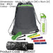 9pc Gym Essentials Set - Resistance Bands Foam Roller Water Bottle Rope & Bag