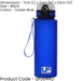 700ml Blue Flip-Up Water Bottle - Food Grade Plastic - Dishwasher Safe Gym Cup