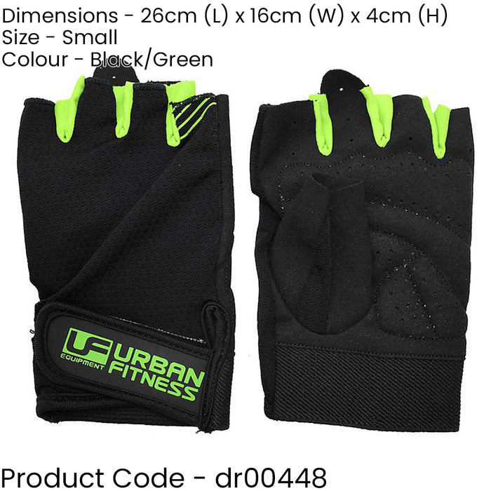 SMALL Gym Training Gloves - Grip & Comfort - Barbell Pull Up Dumb-bell