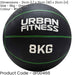8KG 28.5cm Rubber Medicine Ball - At Home Weight Training Weighted Gym Ball